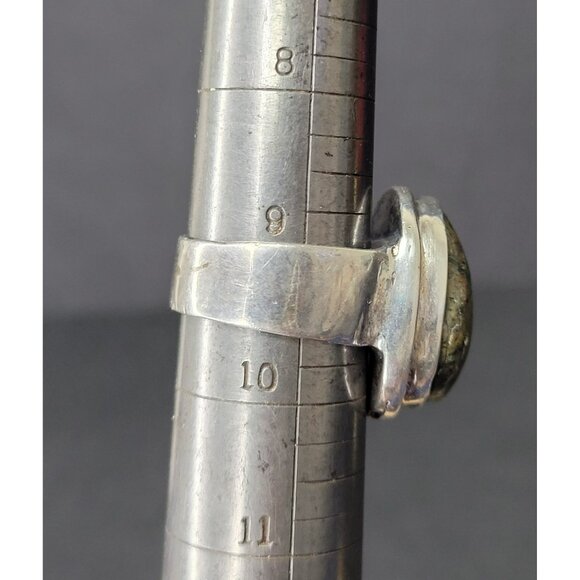 Vintage Sterling Silver & Large Oval Jasper Statement Size‎ 9.5 Ring 35 - Picture 6 of 7